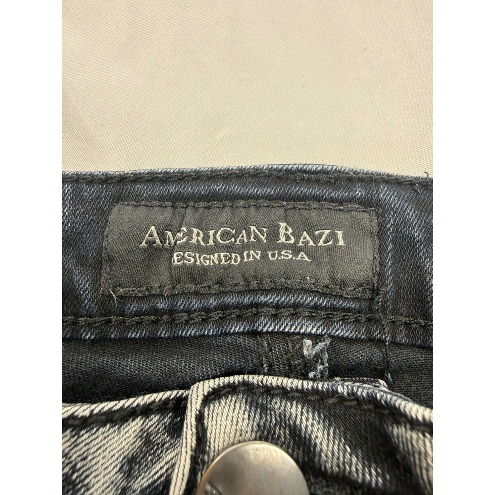 American Bazi Womens 3X Distressed Ombre Skinny Jeans High Rise Blue Grey - Picture 5 of 12